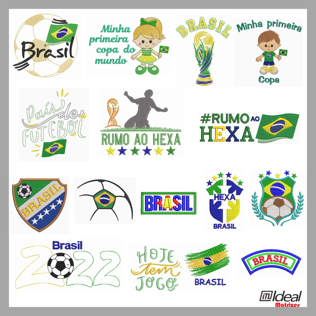 Brasil hoje tem jogo • Ideal Matrizes de Bordaados