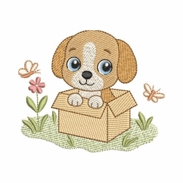 Coleção com 05 matriz de bordados Cachorrinhos fofos2 - Image 4