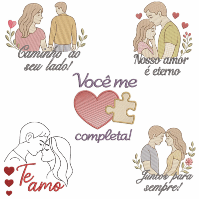 Coleção com 05 Matrizes para dia dos Namorados6