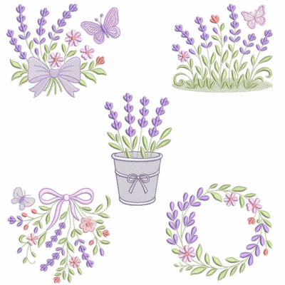 Coleção com 05 matriz de bordados lavanda2