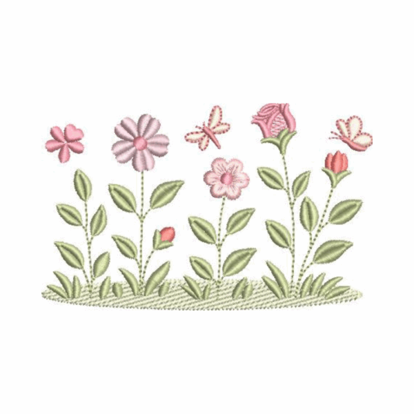 Coleção com 05 matriz de bordados Pássaros com floral3 - Imagem 2