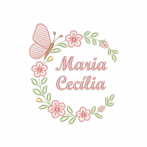 Coleção com 5 matrizes de bordados Molduras com flores 6 - Imagem 2
