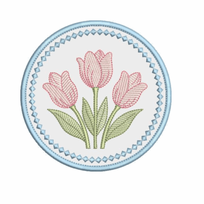 Moldura com Tulipa (Aplique)