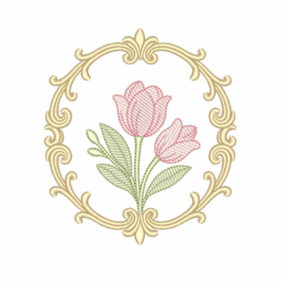 Moldura com Tulipa02