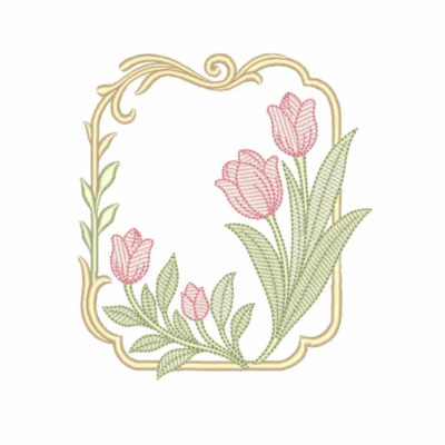 Moldura com Tulipa05