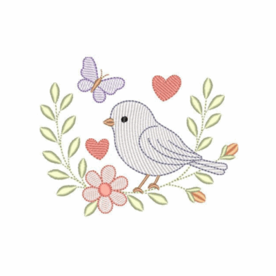 Passarinho e floral19