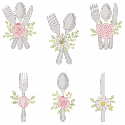 Coleção com 06 matriz Talheres (Pontos Leves)