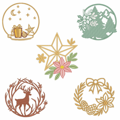 Coleção com 05 matriz Enfeites Clássicos para Natal15