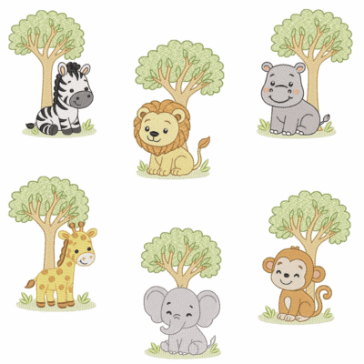 Coleção com 06 matriz Safari11 com Árvores