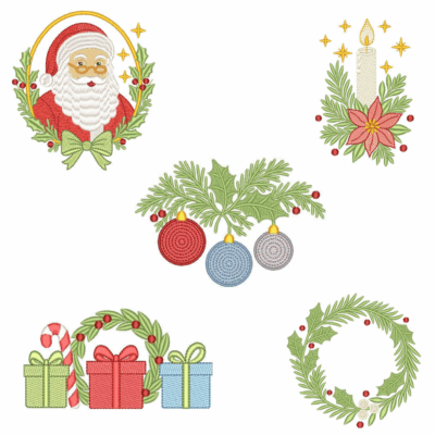 Coleção com 05 matriz Enfeites para Natal17