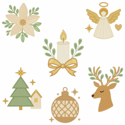 Coleção com 05 matriz Enfeites de Natal Clássicos18