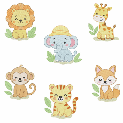 Coleção com 06 matriz de Safari Baby12 (Pontos Leves)