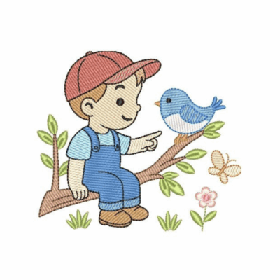 Menino com Passarinho