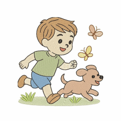 Menino e Cachorrinho