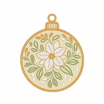 Bola de Natal Floral