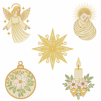 Coleção com 05 matriz Natal 19 Clássico3 (Pontos Leves)