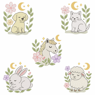 Coleção com 05 matriz Animais Fofos3