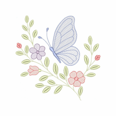 Borboleta com Ramos