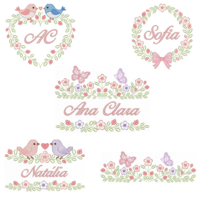 Coleção com 05 matriz Moldura e Barrados