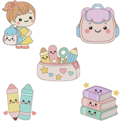 Coleção com 05 matriz Volta às Aulas10