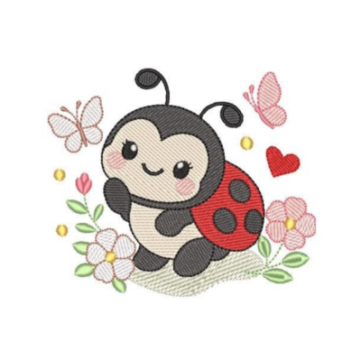 Joaninha com Borboletas