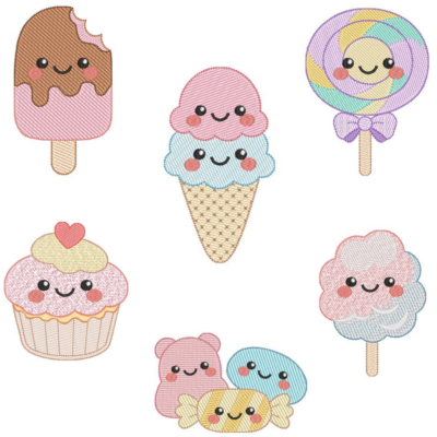 Coleção com 06 matriz Doces Encantados1