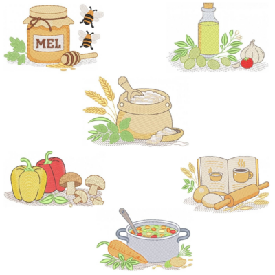 Coleção com 06 matriz Cozinha6 (Pontos Leves)