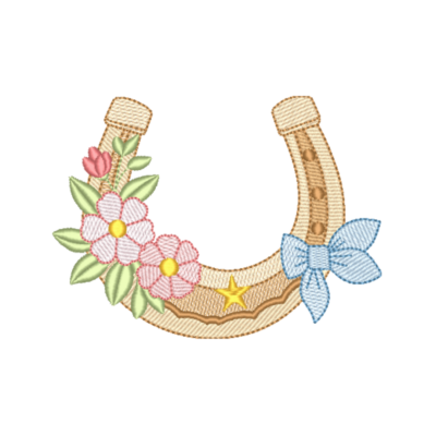 Ferradura com flores