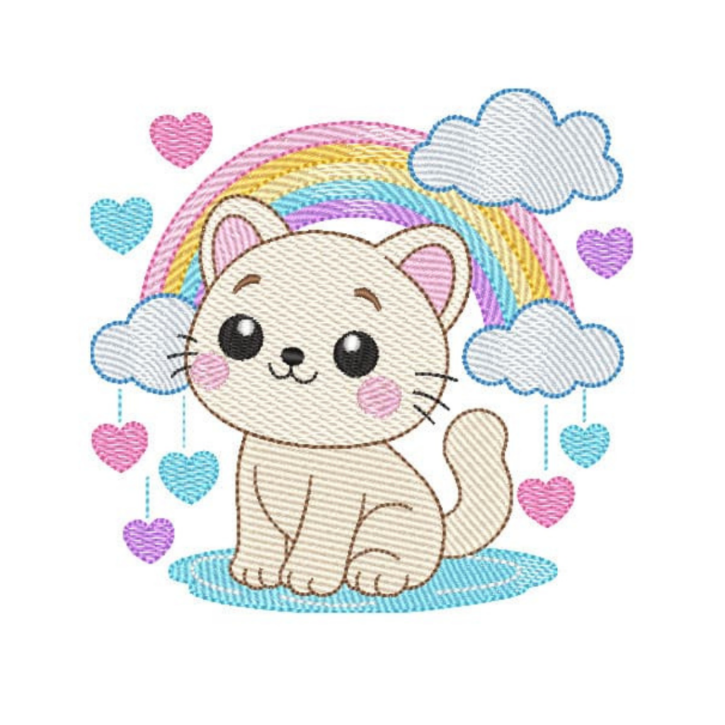 Gatinho com Arco Íris