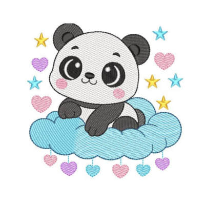 Panda Fofo em Nuvem