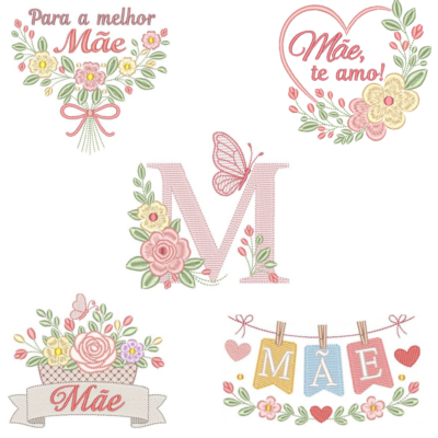 Coleção com 05 matriz de bordados dia das mães11