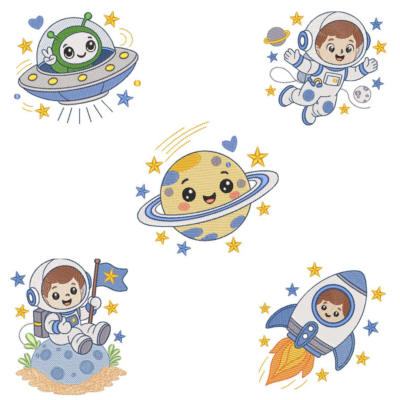 Coleção com 05 matriz Astronautas3