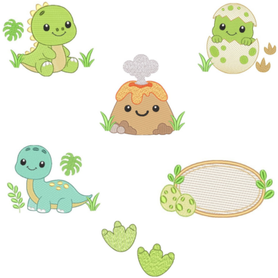 Coleção com 06 matriz Dino Baby3