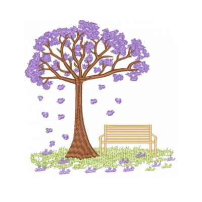 Ipê Roxo com Banco de Jardim