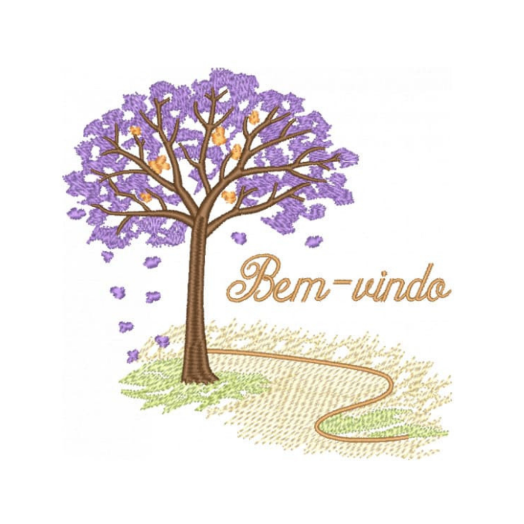 Ipê Roxo com Frase Bem vindo