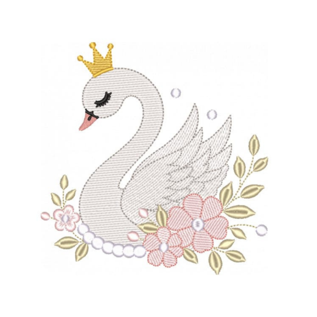 Cisne com Flores