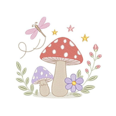 Cogumelos com Floral