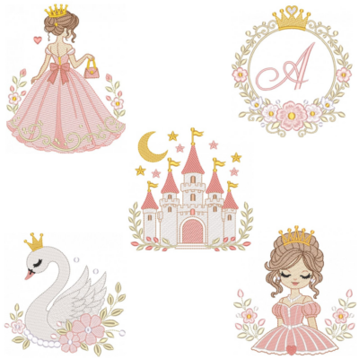 Coleção com 05 matrizes Princesas Clássicas1