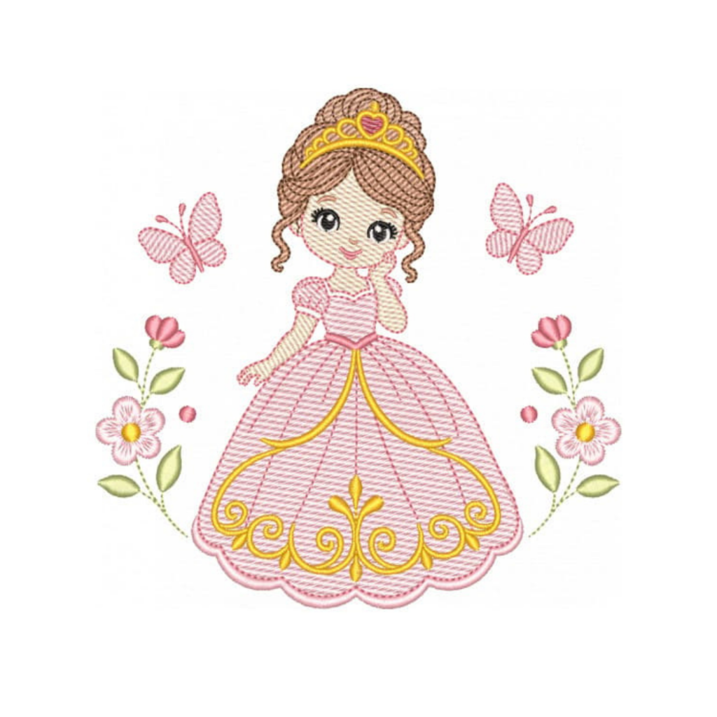 Boneca Princesa com Borboletas
