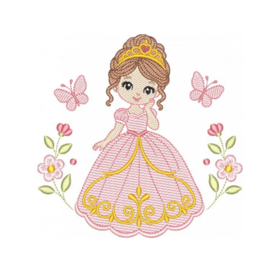 Boneca Princesa com Borboletas