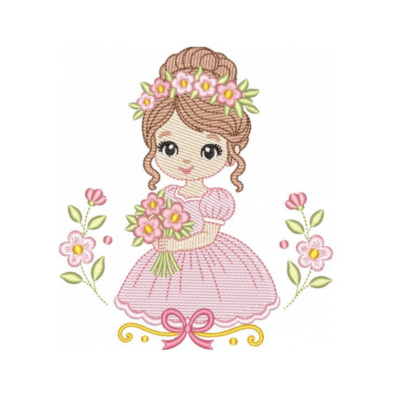 Boneca Princesa com buquê