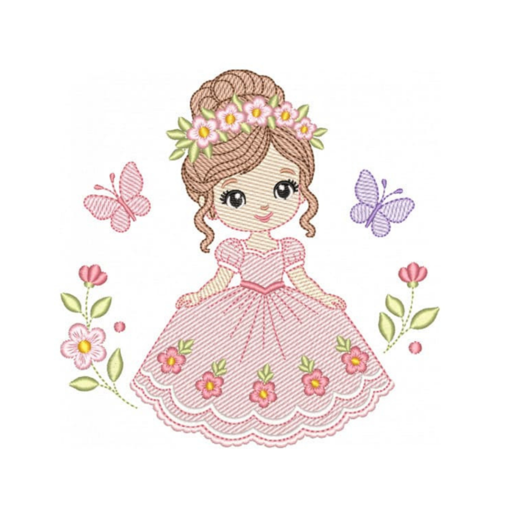 Boneca Princesa e Jardim