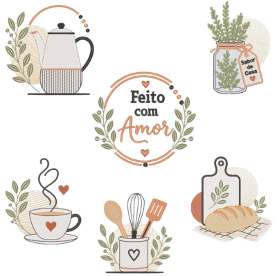 Coleção com 05 Cozinha7 Minimalista (Pontos Leves)