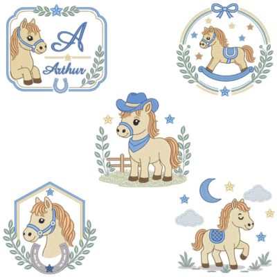 Coleção com 05 Cavalinhos3 (Pontos Leves)