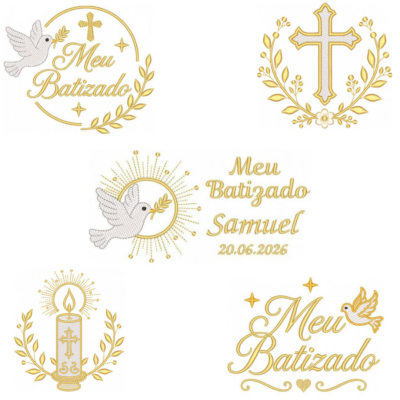 Coleção com 05 matriz meu batizado10