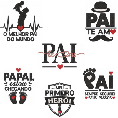 Coleção com 06 matriz de bordaos dia dos pais9