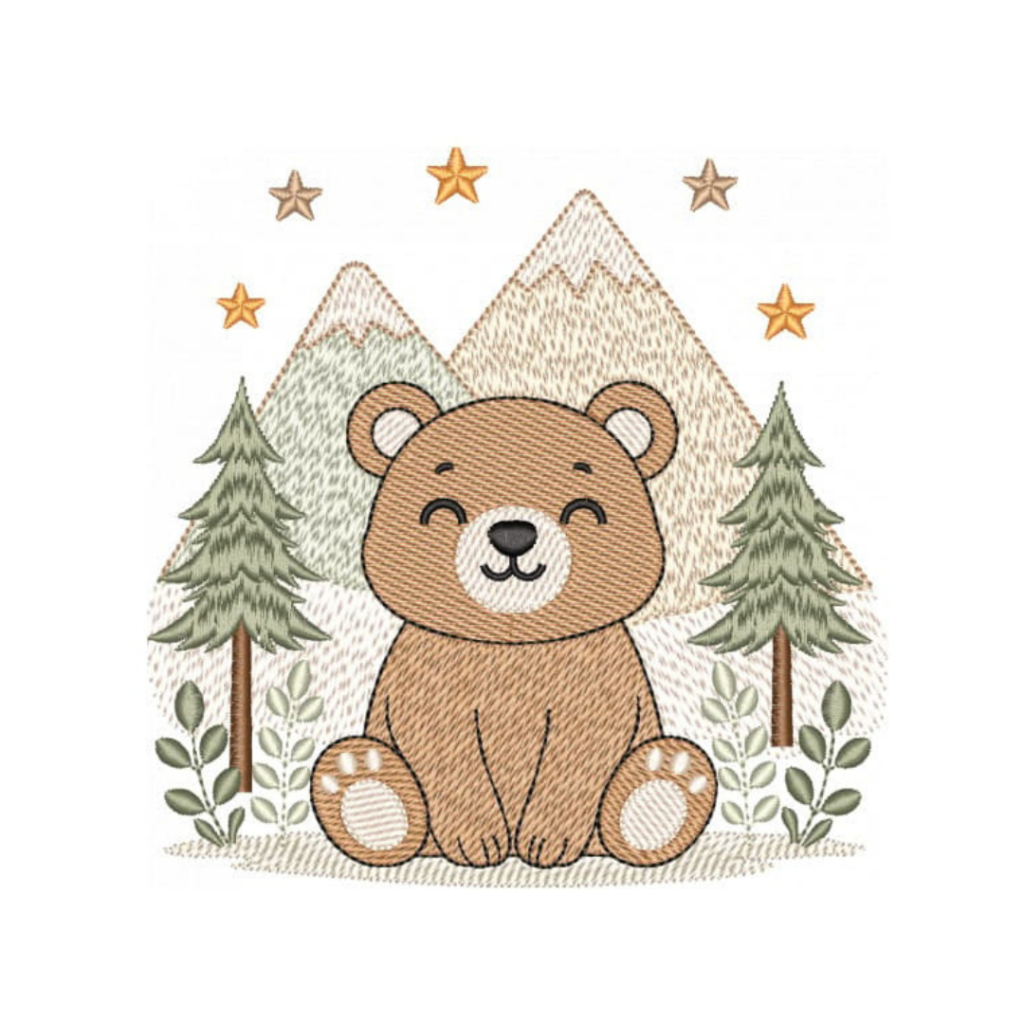 Urso e Montanhas