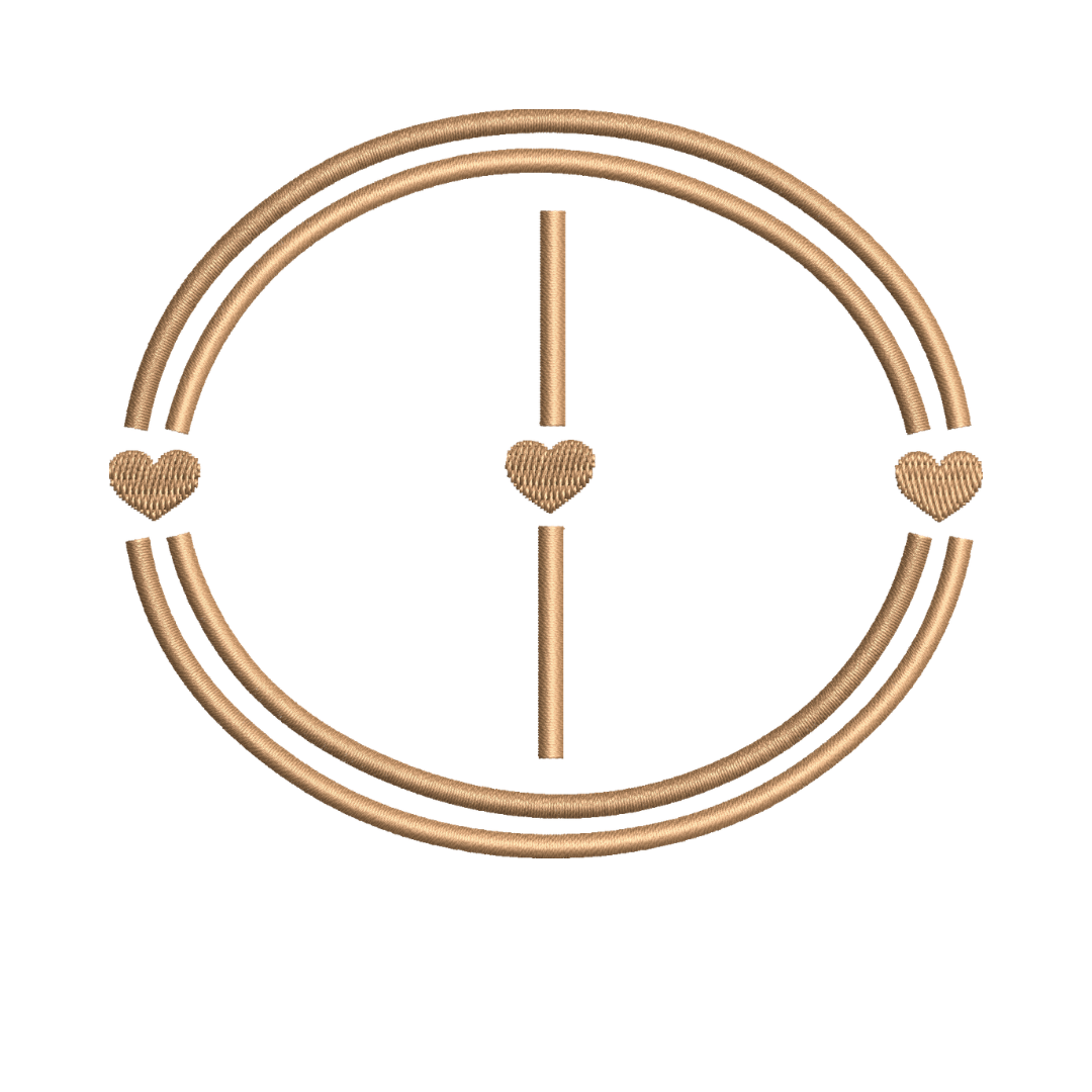 Moldura Circular com Monogramas - Imagem 2