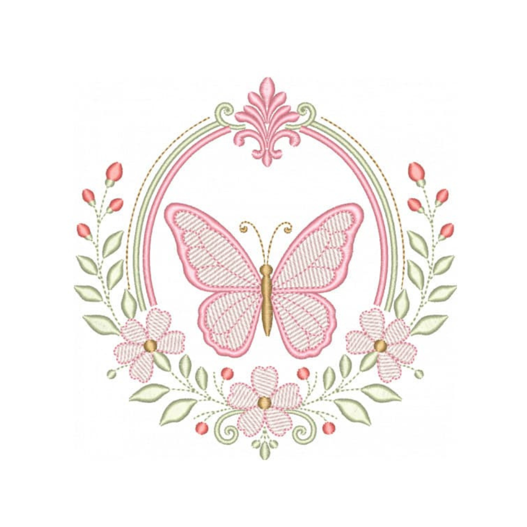 Coleção com 05 matriz Borboletas com Floral2 - Imagem 3