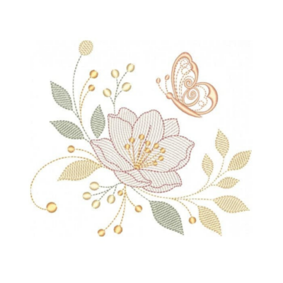 Floral com Borboleta